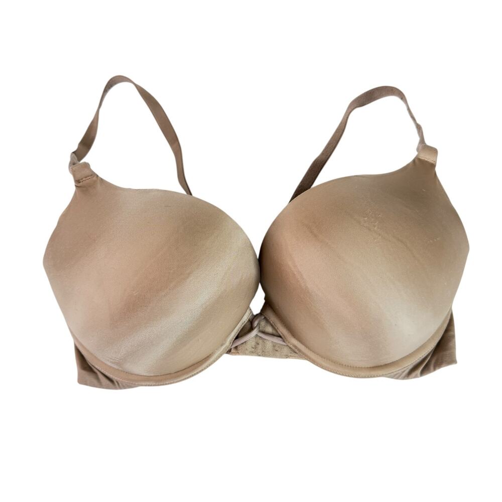 Victorias Secret VS Bombshell Plunge Bra Beige Convertible Push Up Size 34D